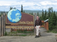 Jim at the Arctic Circle